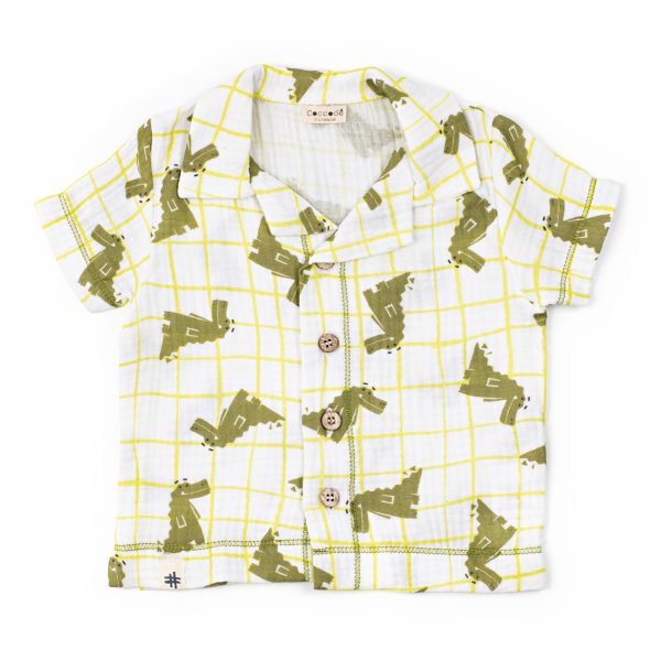 Camicia Overshirt In Garza Stampata Coccodè