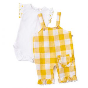 Salopette In Misto Lino + Body In Jersey Coccodè