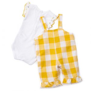 Salopette In Misto Lino + Body In Jersey Coccodè