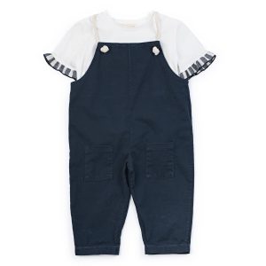Salopette In Twill Stretch + t-Shirt In Maperò