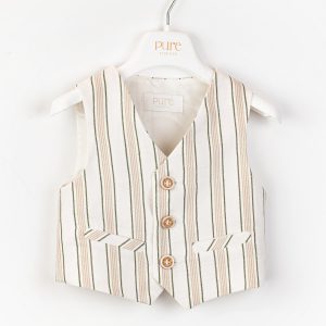 Gilet in misto lino Pure