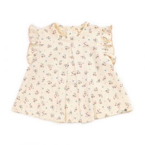 Blusa In Garza Goffrata e Stampata Coccodè