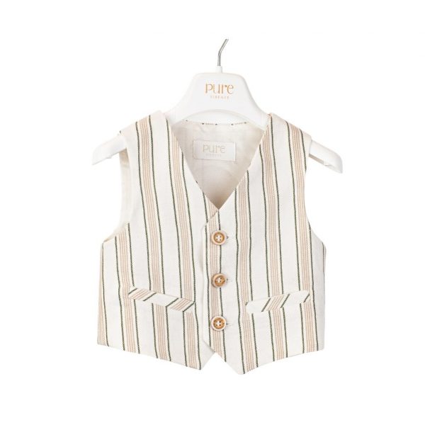 Gilet in misto lino Pure