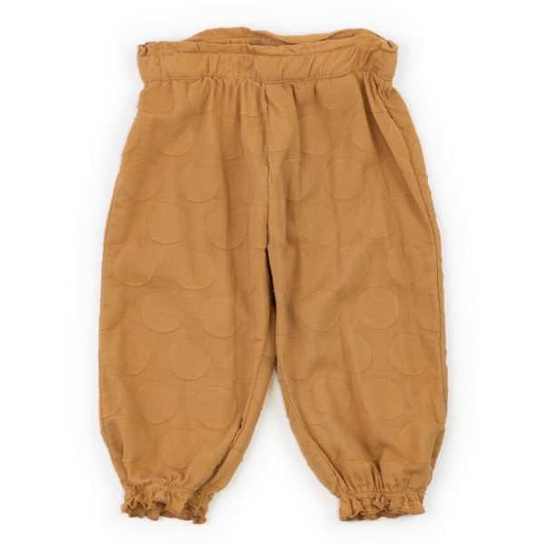 Pantaloni harem in pois grande tess. fil coupé Maperò