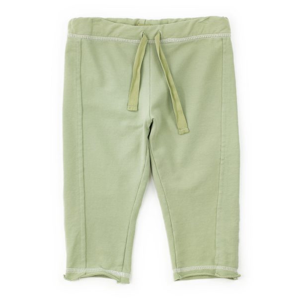 Pantaloni oversize in felpa estiva con cuciture a contrasto Maperò