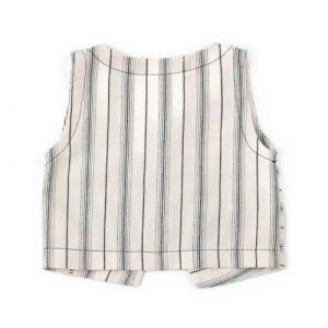 Gilet in mistolino a righe grandi Maperò