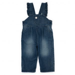 Salopette in denim delavé