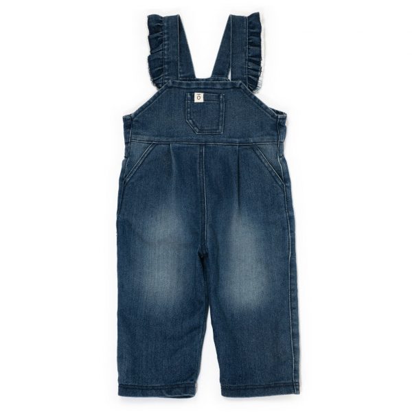 Salopette in denim delavé