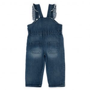 Salopette in denim delavé