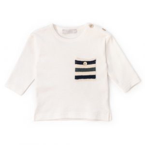 T-shirt interlock con taschino fantasia