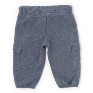 Pantalone cargo in felpa effetto jeans