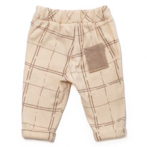 Pantaloni cavallo basso in caldo cotone a quadri