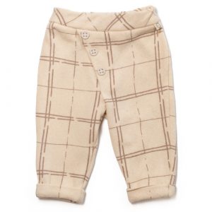 Pantaloni cavallo basso in caldo cotone a quadri