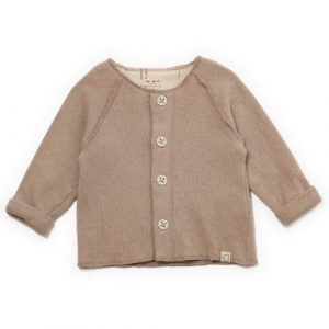 Cardigan in caldo cotone con cuciture a taglio vivo