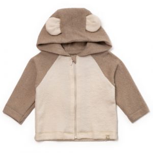Hoodie in caldo jersey e sherpa
