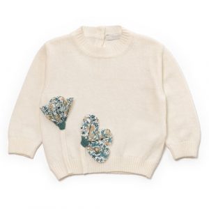 Pullover in tricot e liberty