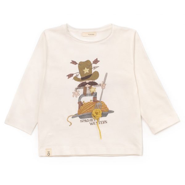 T-shirt in jersey con stampa