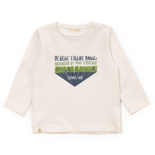 T-shirt in jersey con stampa