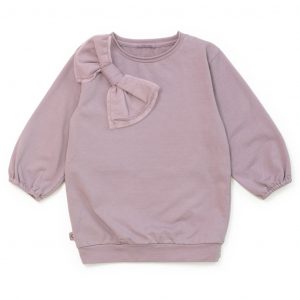 Maxipull in felpa c/fiocco di tulle