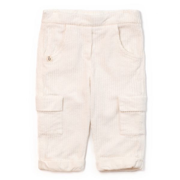 Pantaloni cargo in velluto stretch